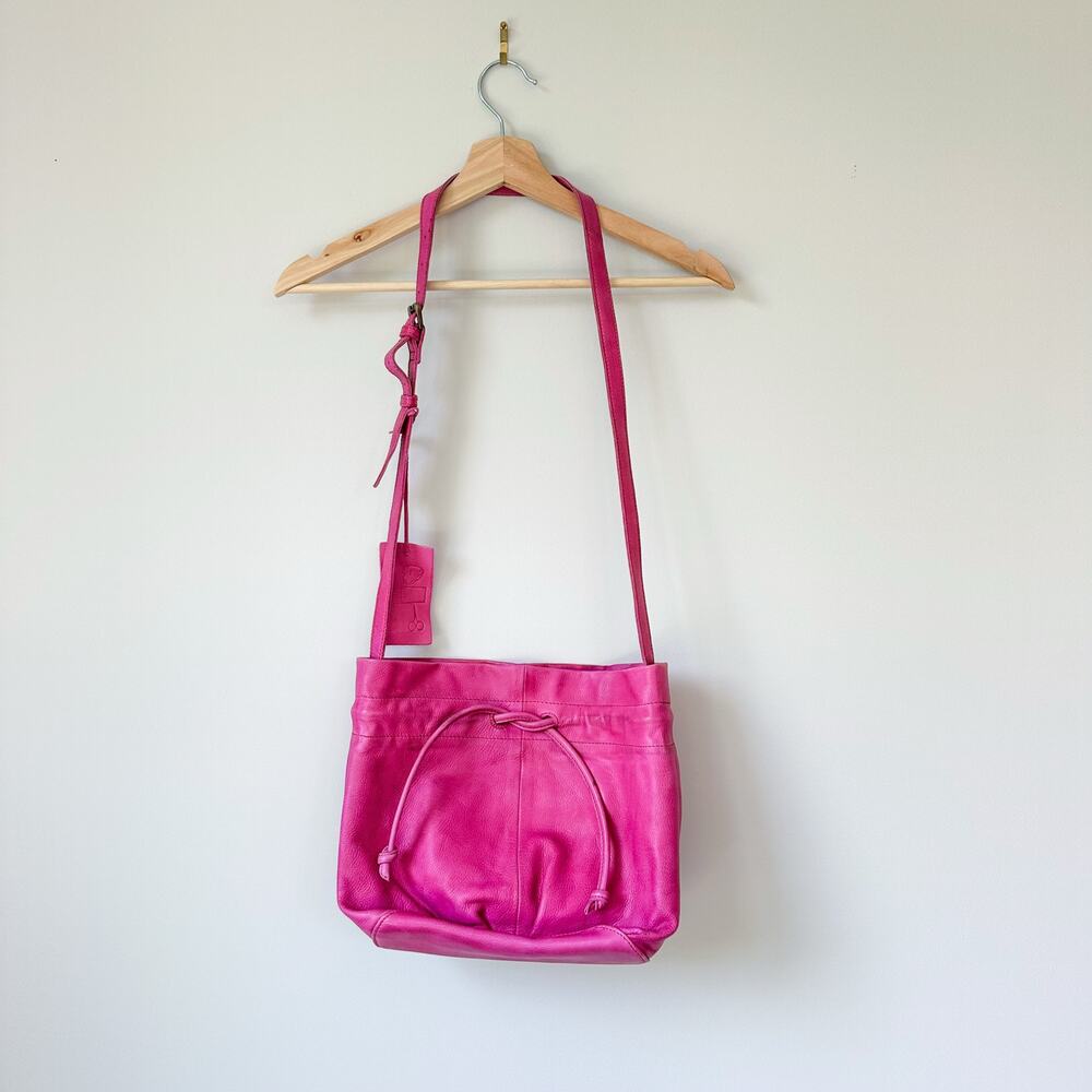 Rock Pepper Scissors Leather Crossbody Bag Pink NWT